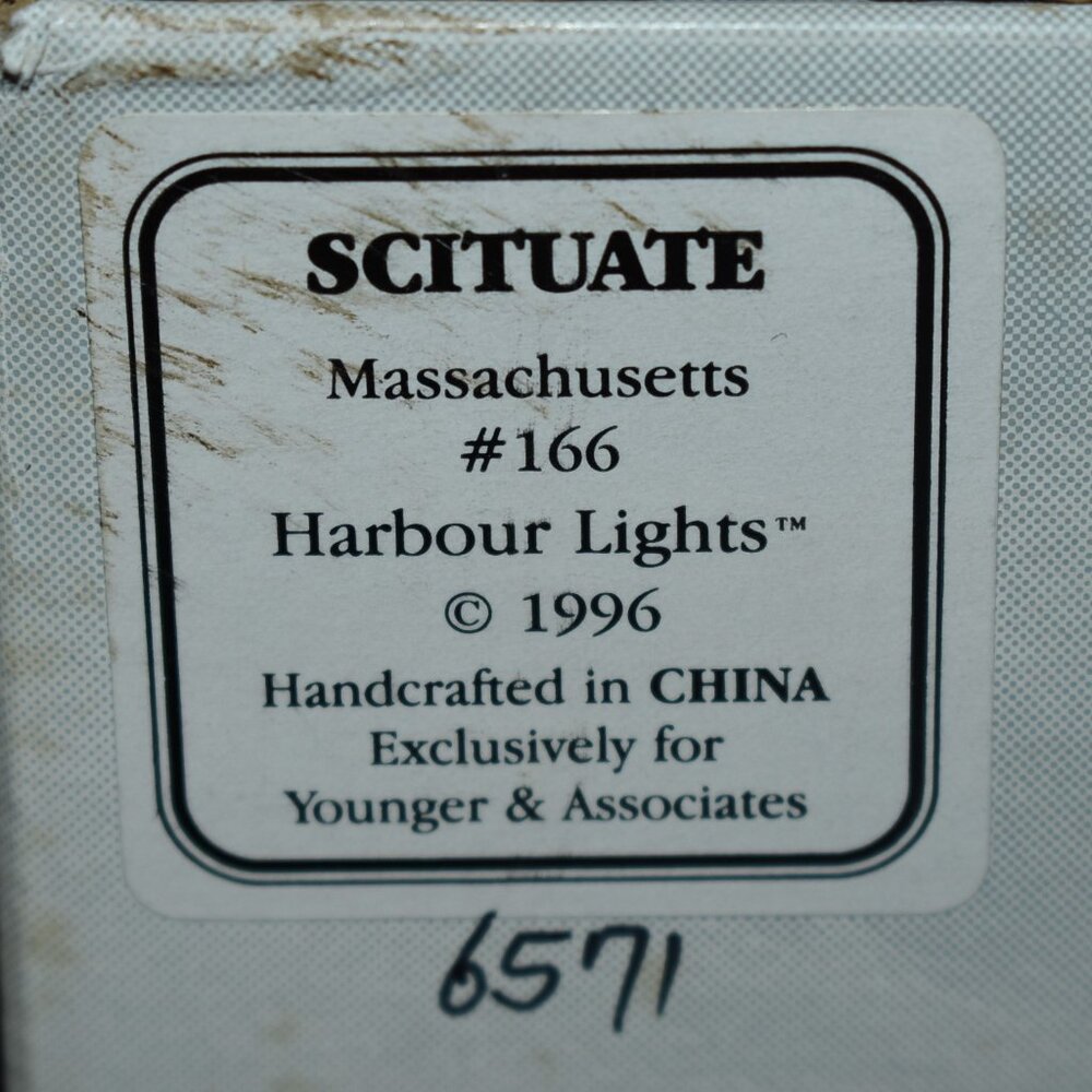 1996 Harbour Lights Scituate Mass #166 Rare Limited Edition #6571 Boxed & COA - Picture 12 of 12
